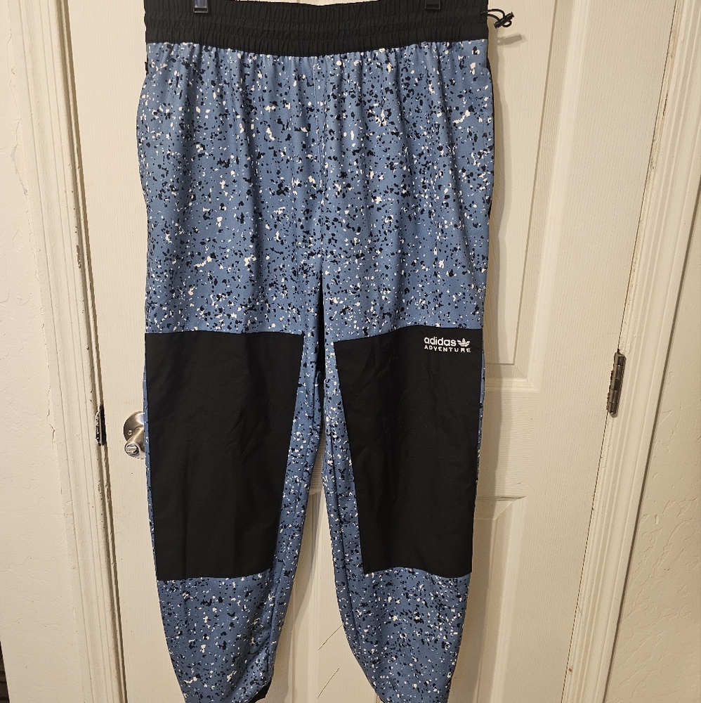 Adidas Adventure Blue Camo Premium Winter Allover Print Pants Sz L